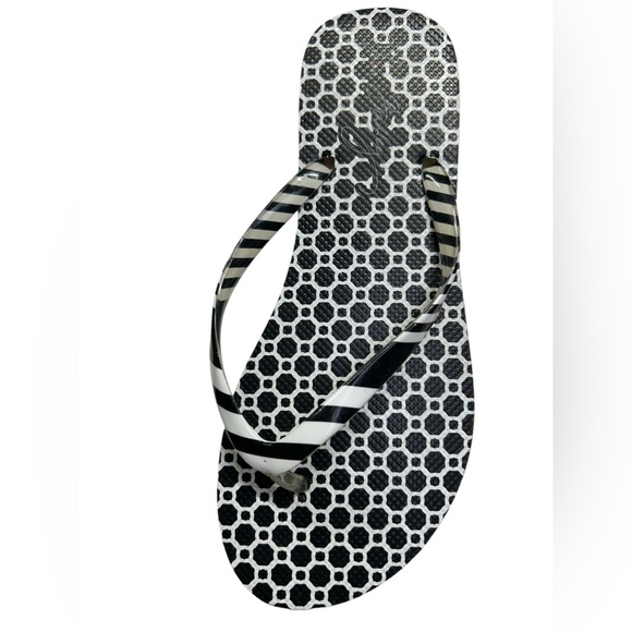VERA BRADLEY black and white thong slip on beach sandals size L 7-8 NWOB - Picture 3 of 5